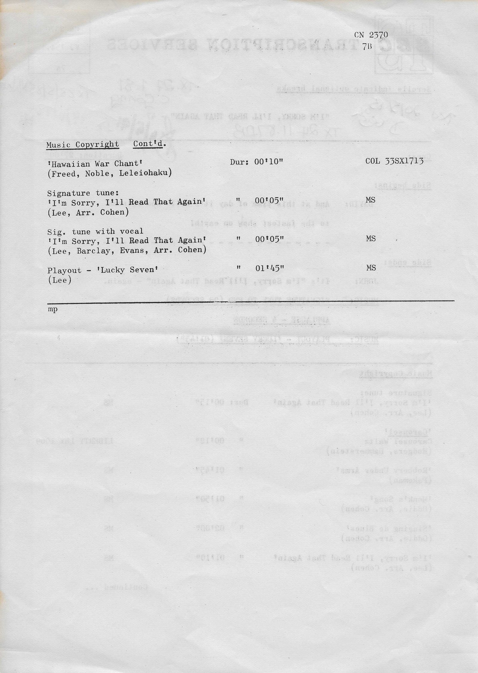 Inserts from CN 2370 24